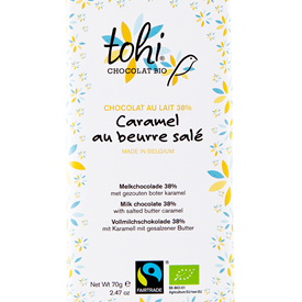 TOHI ORGANIC MILK CARAMEL & SALTED BUTTER 70GRX15