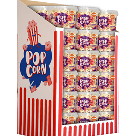 DISPLAY REMPLI PLANET POP CORN CARAMEL 250GR X42