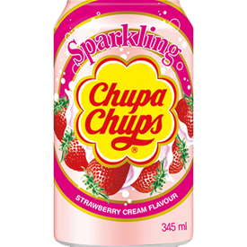 CHUPA CHUPS STRAWBERRY CANS 34.5CL X24