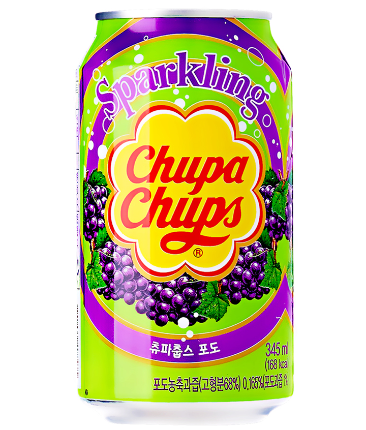 CHUPA CHUPS LIMO. GRAPE CANS 34.5CL X24