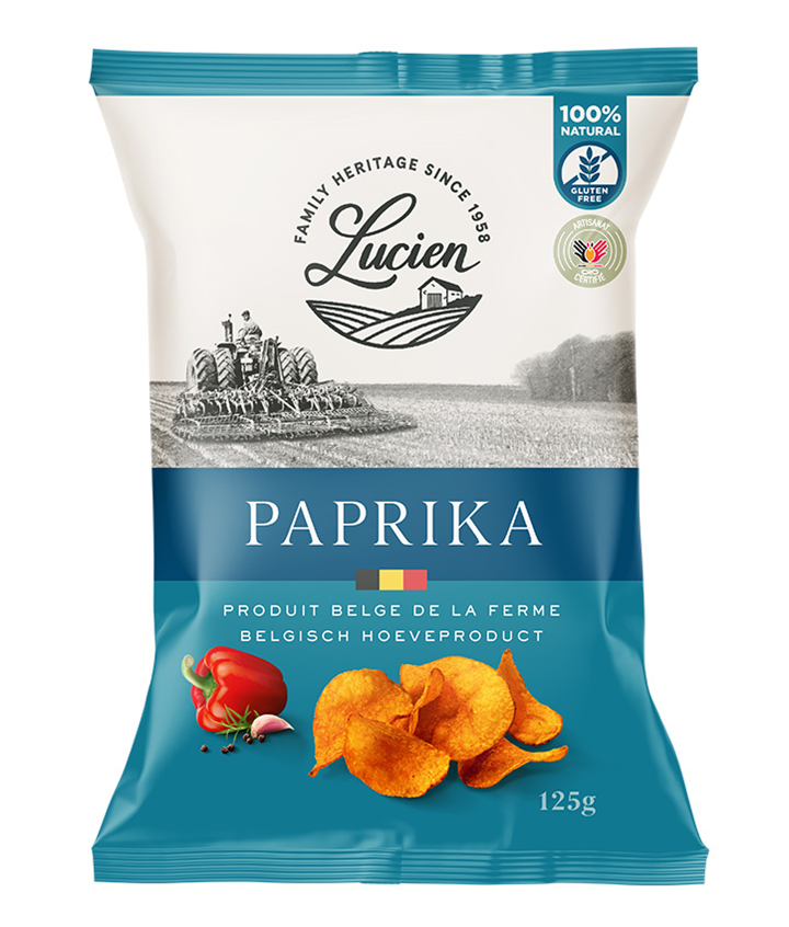 CHIPS DE LUCIEN PAPRIKA 125GR X 20