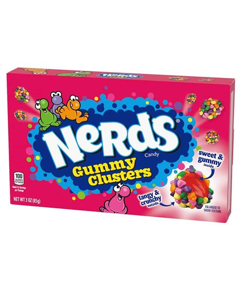 WONKA NERDS CLUSTERS THEATER 85GR X12