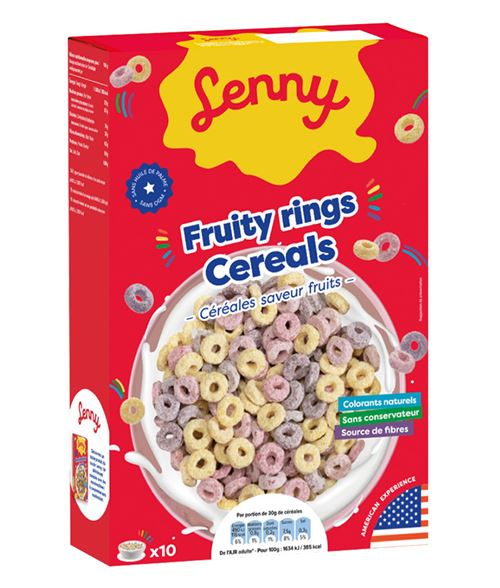 LENNY CEREALES FRUITY RINGS 300GR X12