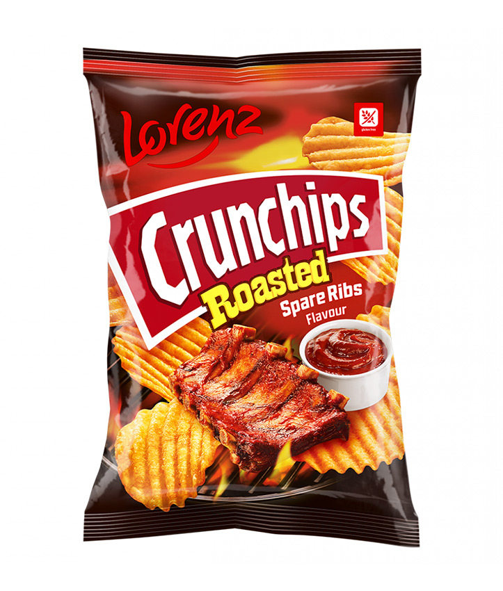 LORENZ CRUNCHIPS SPARE RIBS 110GR X12
