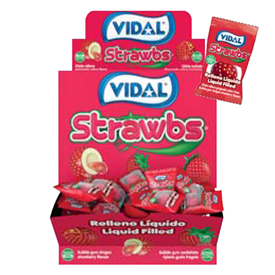 VIDAL *BOX STRAWBERRY BUBBLE GUM 200PC