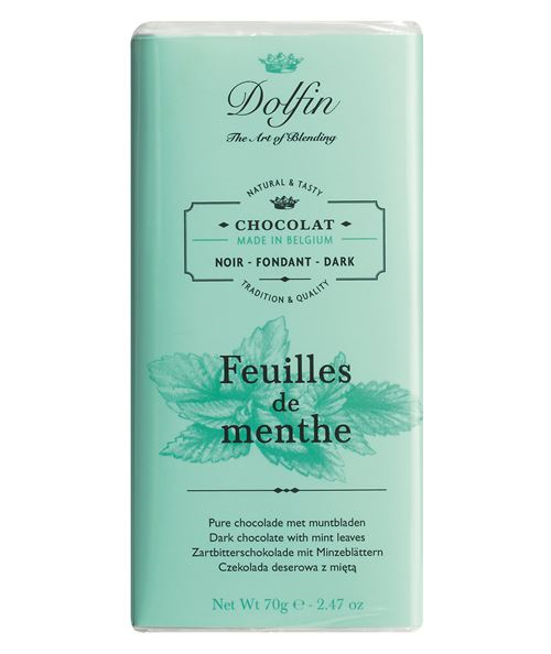 DOLFIN BAR DARK MINT LEAVES 70GR X 15
