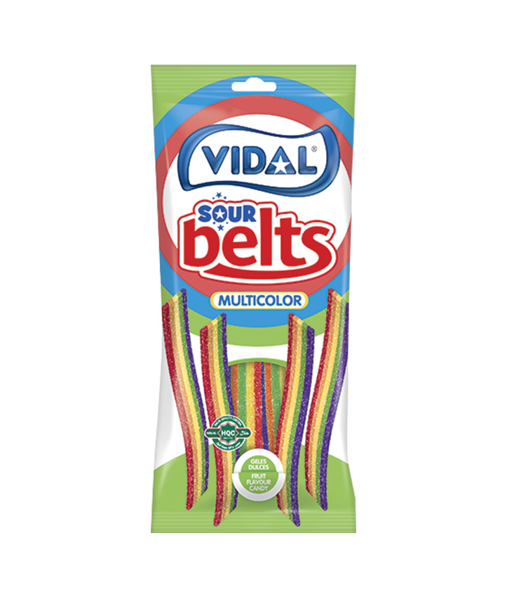 VIDAL # SOUR RAINBOW BELTS 90GR X14