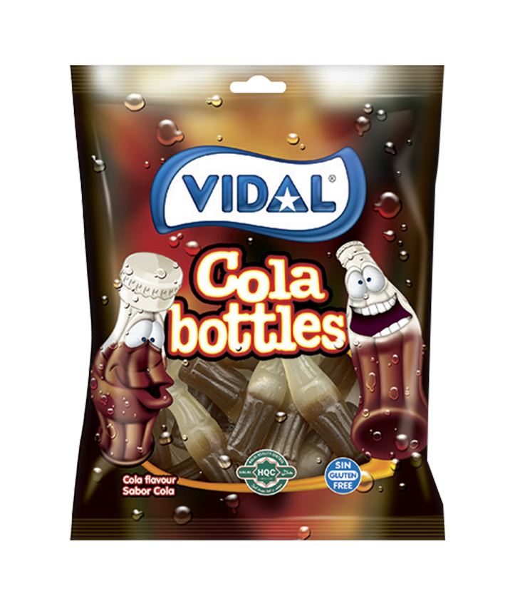 VIDAL # COLA BOTTLES 90GR X14