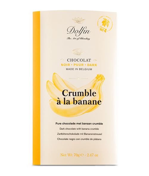 DOLFIN BAR DARK 60% CRUMBLE BANANA 70GR X 15