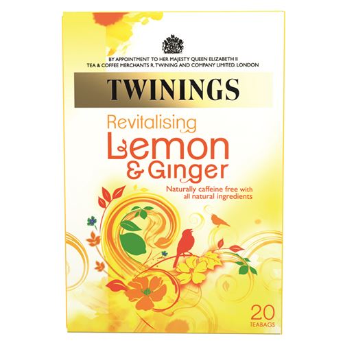 THÉ TWININGS LEMON GINGER(30gr) 20'S X4