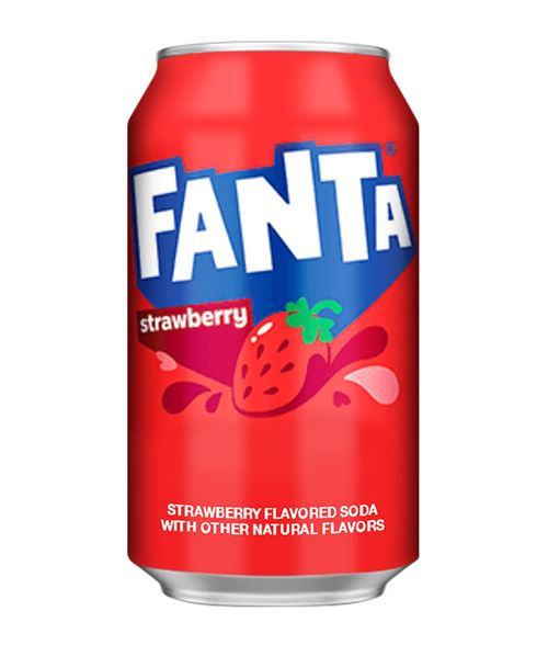 FANTA STRAWBERRY IMPORT USA CANS 355ML X 12