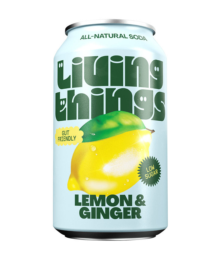 LIVING THINGS LEMON & GINGER 330ML X12