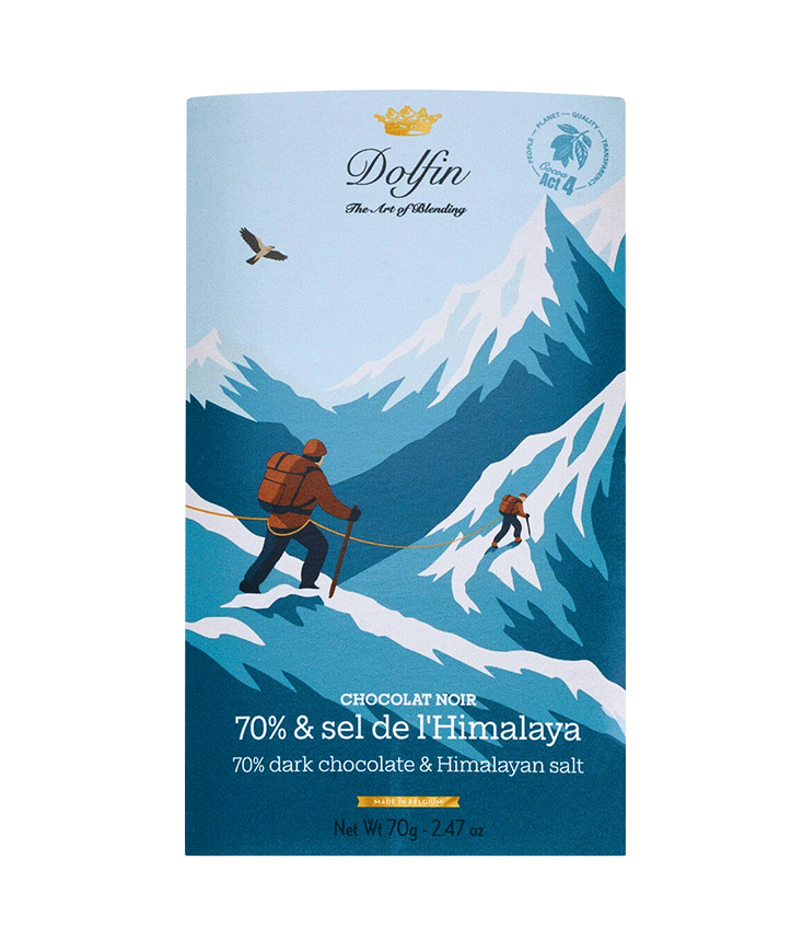 DOLFIN TABL. WINTER NOIR 70% SEL HIMALYA 70GR X15