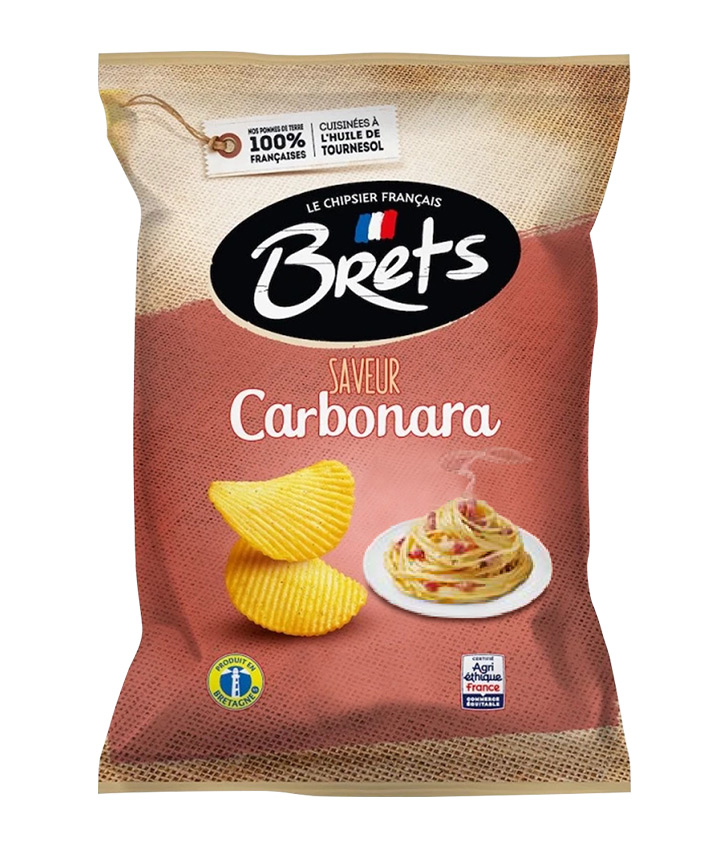 CHIPS BRETS CARBONARA 125GR X10