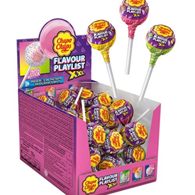 CHUPA CHUPS PLAYLIST XXL BUBBLE LOLLIPOPS 29GR X25