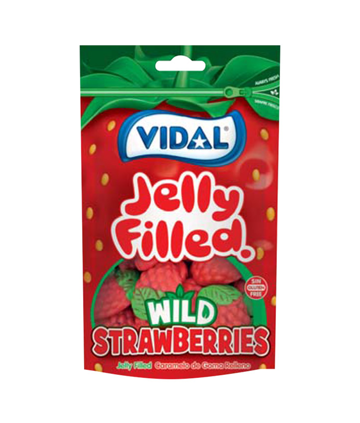 VIDAL POUCH WILD STRAWBERRIES 180GR X10