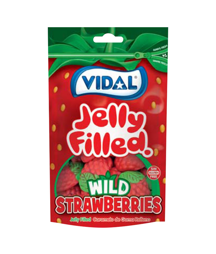 VIDAL POUCH WILD STRAWBERRIES 180GR X10