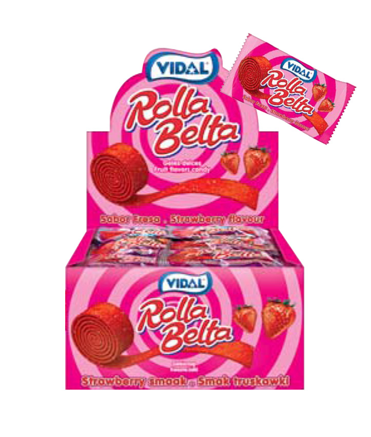 VIDAL *BOX ROLLA BELTA STRAWBERRY 24PC