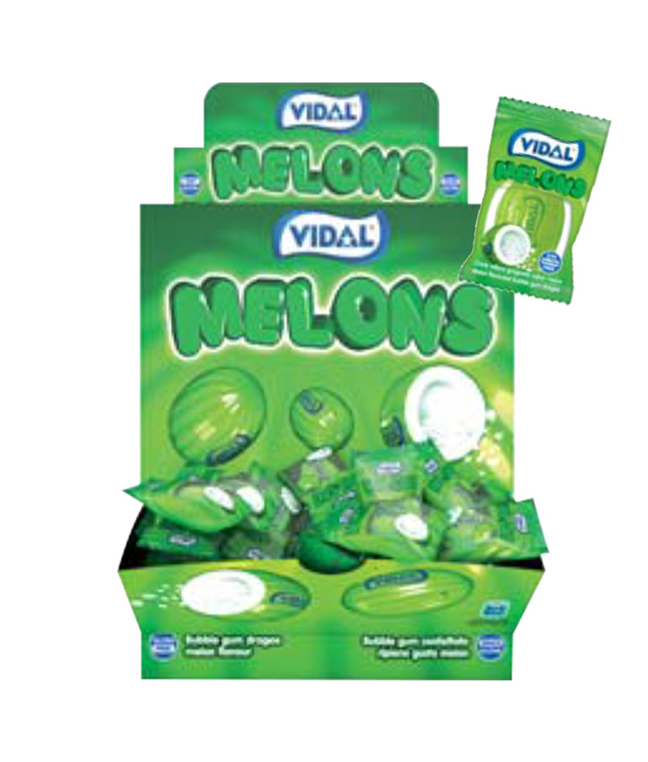 VIDAL *BOX MELON BUBBLE GUM 200PC
