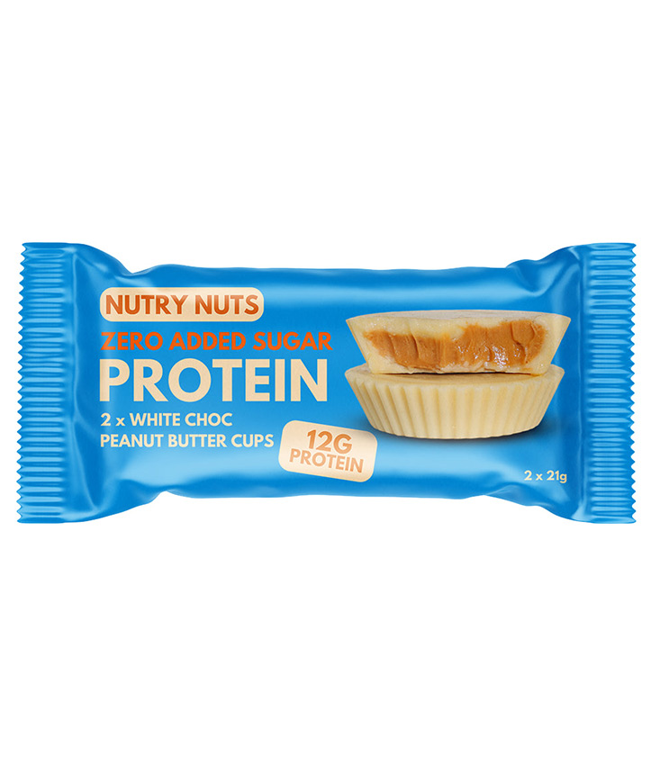NUTRY NUTS WHITE PEANUT BUTTER 42GR X12
