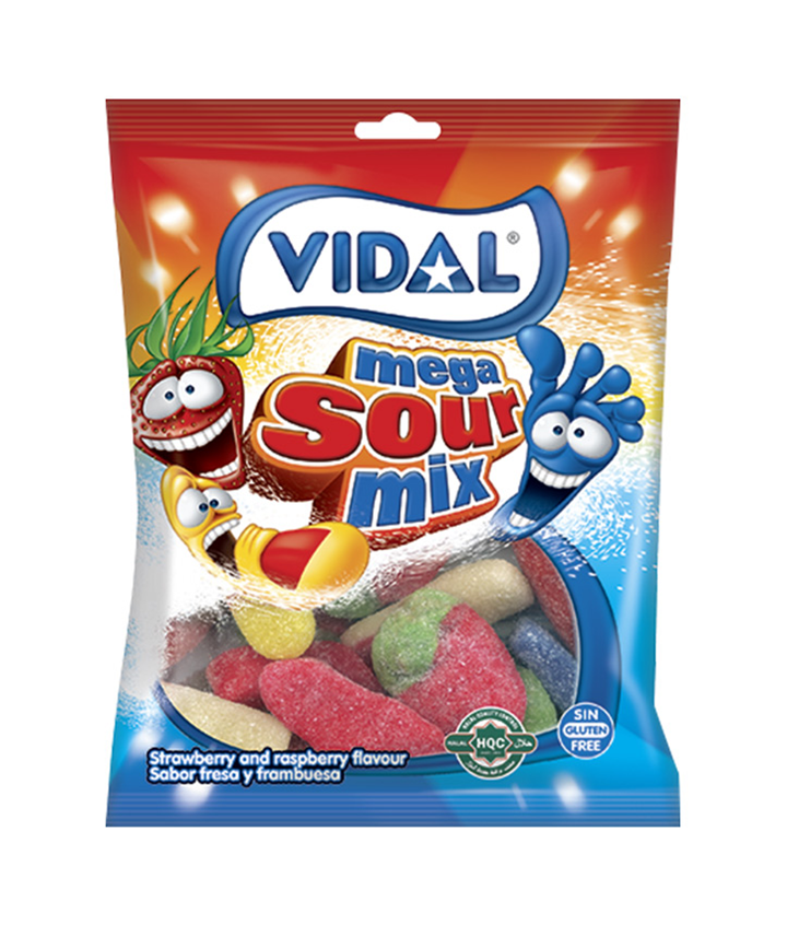 VIDAL # MEGA SOUR MIX 90GR X14