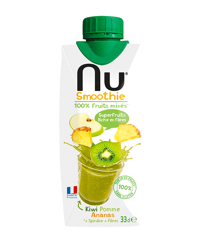 NU SMOOTHIE KIWI APPLE PINEAPPLE 12 X33CL