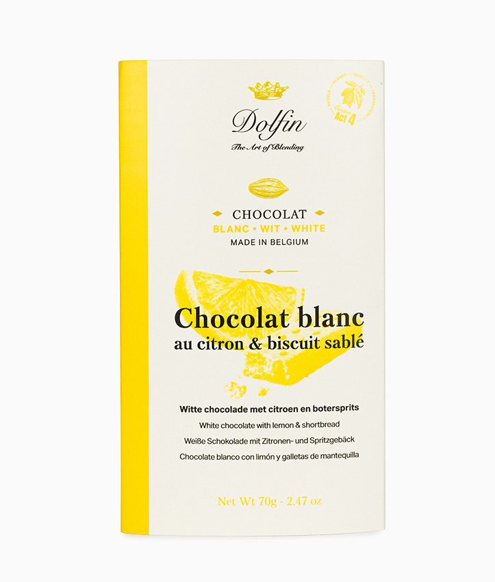 DOLFIN TABL. WHITE LEMON SHORTBREAD 70GR X15