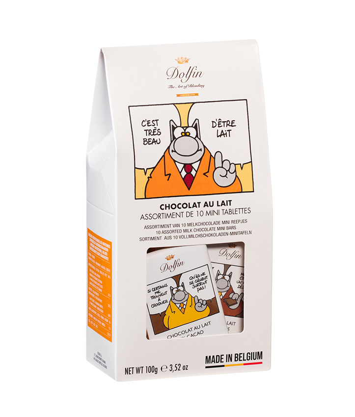 DOLFIN LE CHAT BOX 10TABL.10GR CHOC.LAIT X14