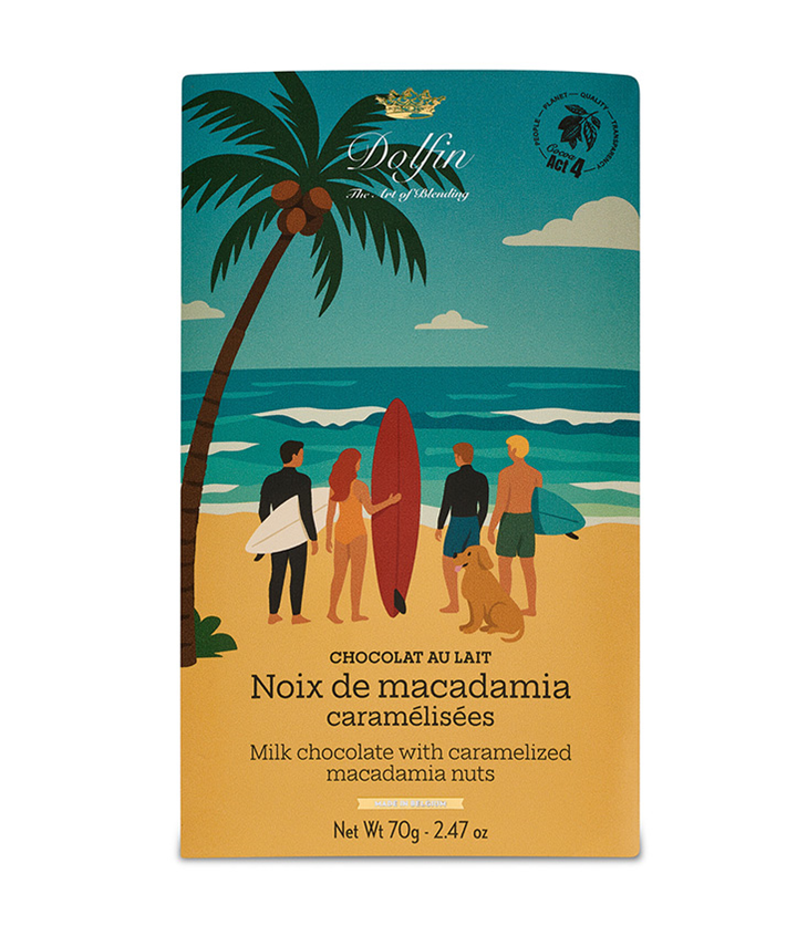 DOLFIN TABL. SUMMER LAIT MACADAMIA NUTS 70GR X15