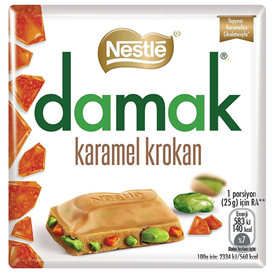 NESTLE DAMAK CHOC. CARAMEL PISTACHIO 60G X6