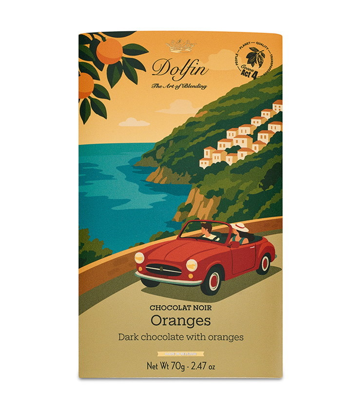 DOLFIN TABL. SUMMER NOIR 60% ORANGE 70GR X15