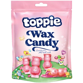 TOPPIE WAX CANDY BEAR STRAW. 40GR X12
