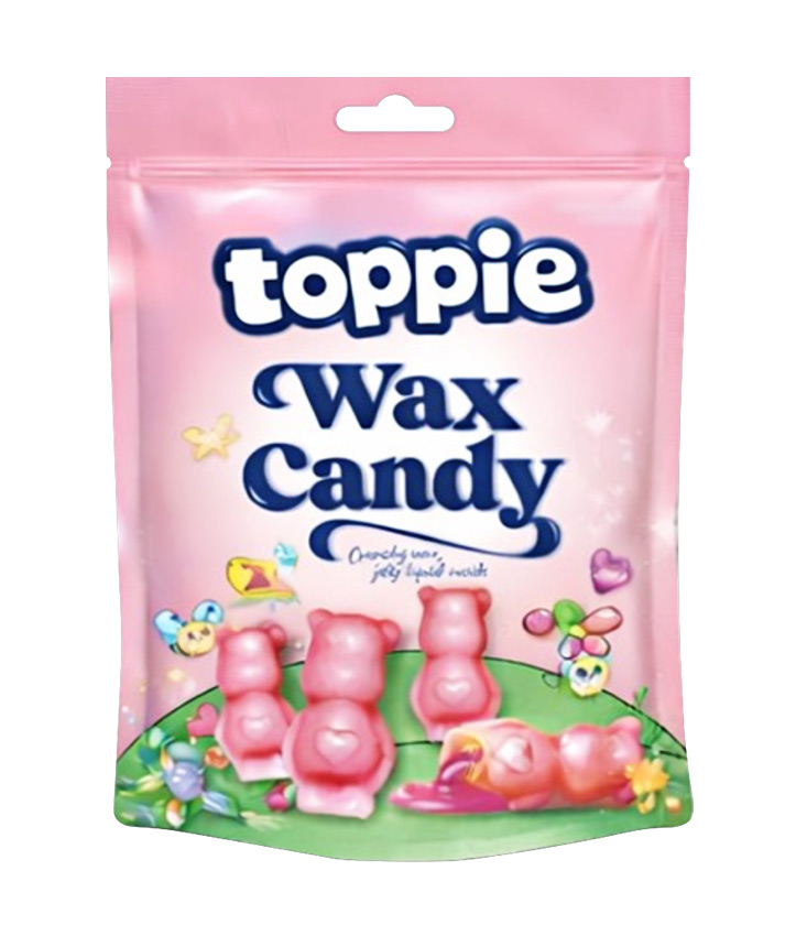 TOPPIE WAX CANDY BEAR STRAW. 40GR X12