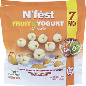 SNACKS FRUIT & YOGURT MANGO 140GR X12