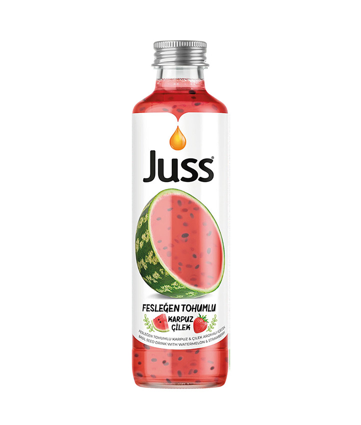 JUSS BASIL WATERMELON STRAWBERRY 250ML X6