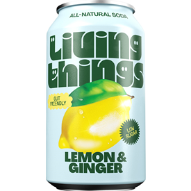 LIVING THINGS LEMON & GINGER 330ML X12