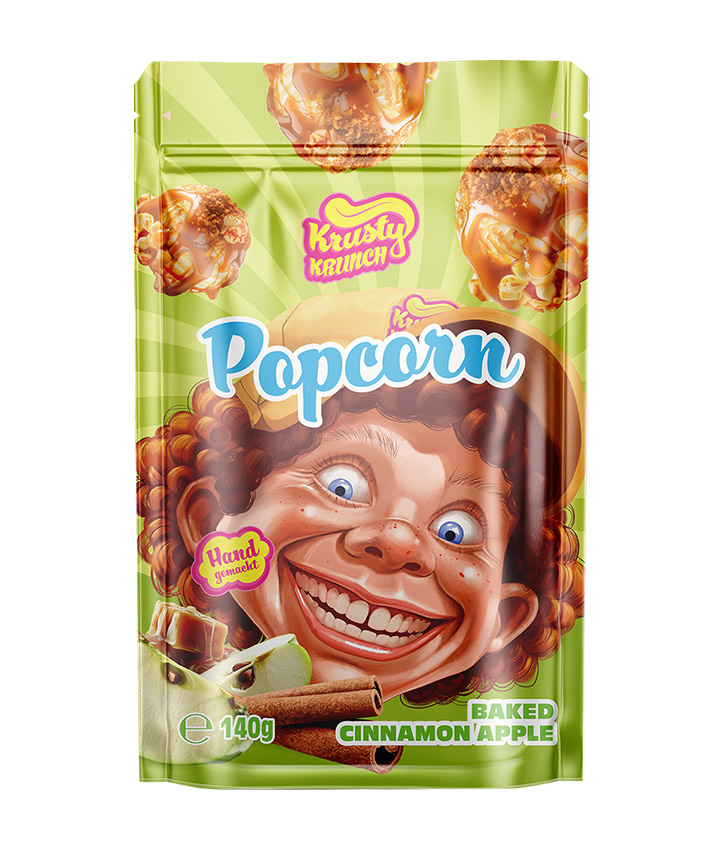 KRUSTY KRUNCH POP CORN CINNAMON APPLE 140GR X20