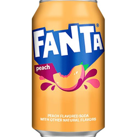 FANTA PEACH IMPORT USA CANS 355ML X 12