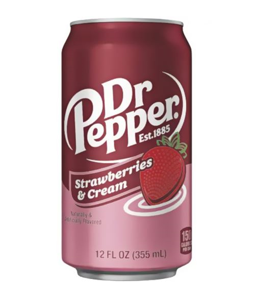 DR PEPPER STRAWBERRY CREAM CANS 355ML X12