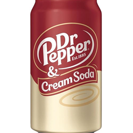 DR PEPPER CREAM SODA USA CANS 355ML X12
