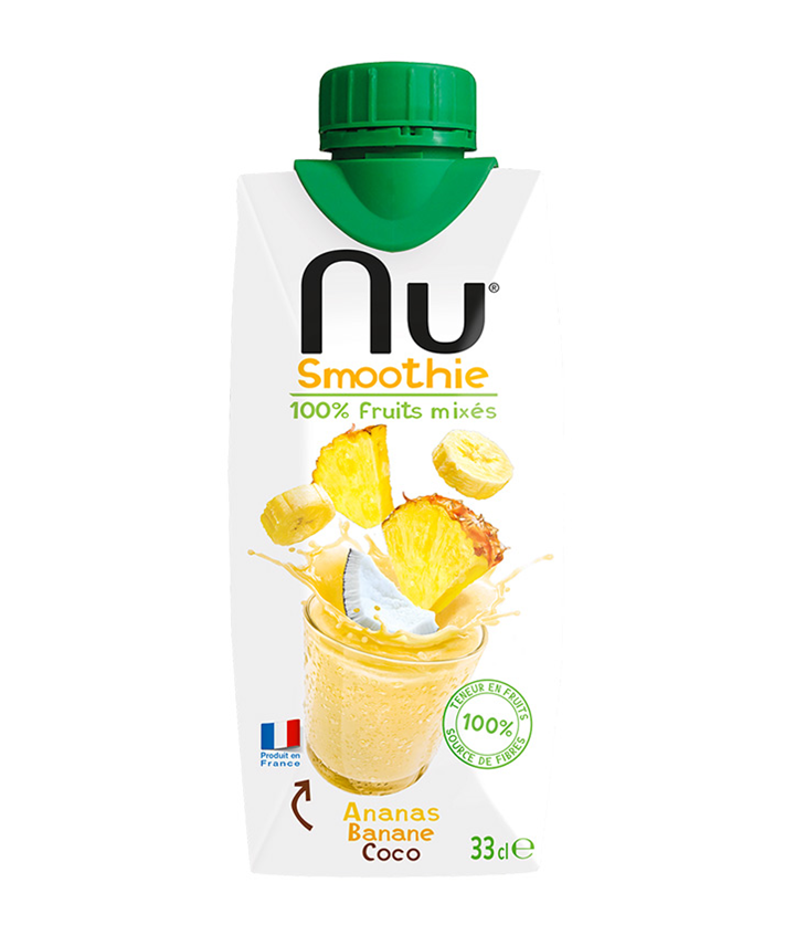 NU SMOOTHIE ANANAS BANANE COCO 33CL X12