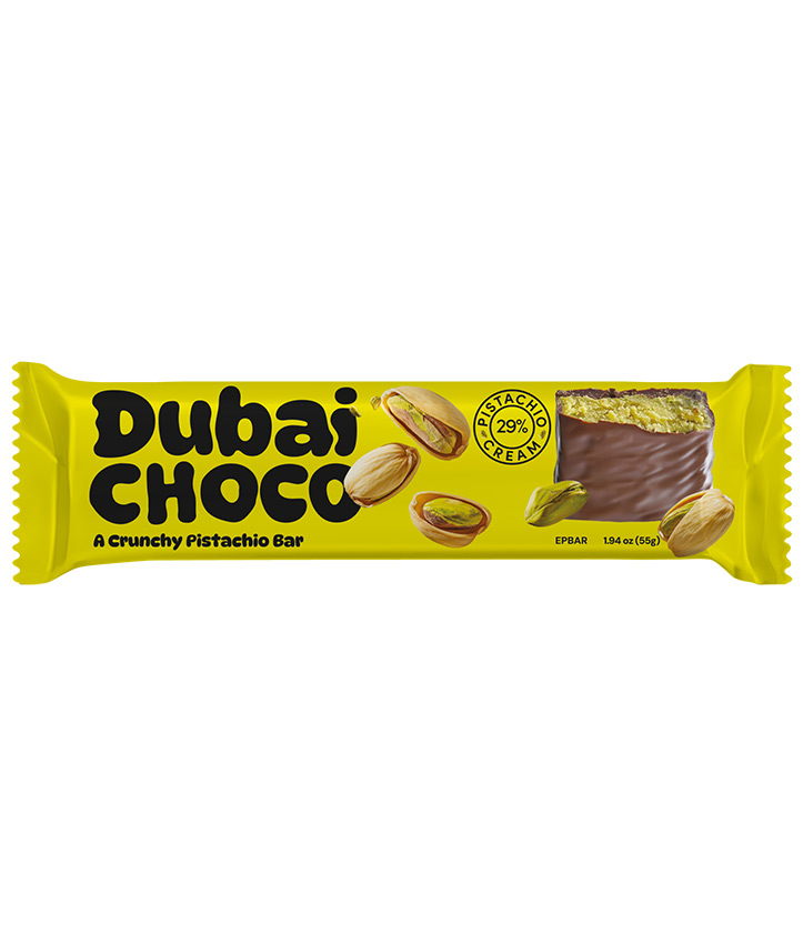 DUBAI CHOCO CRUNCHY BAR 55GR X25