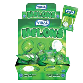 VIDAL *BOX MELON BUBBLE GUM 200PC