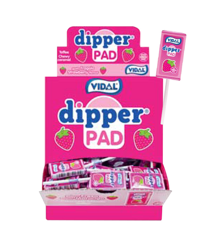 VIDAL *BOX DIPPER STRAWBERRY 100PC