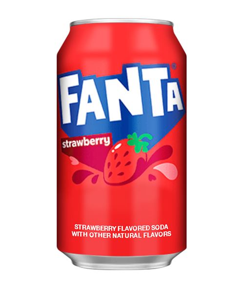 FANTA STRAWBERRY IMPORT USA CANS 355ML X12