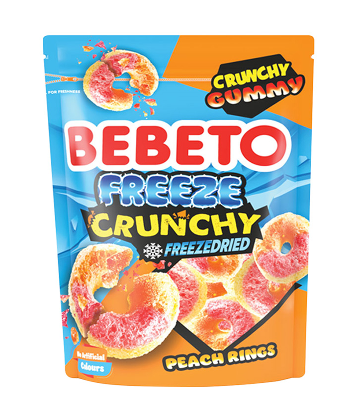 BEBETO FREEZE CRUNCH PEACH 35GR X12