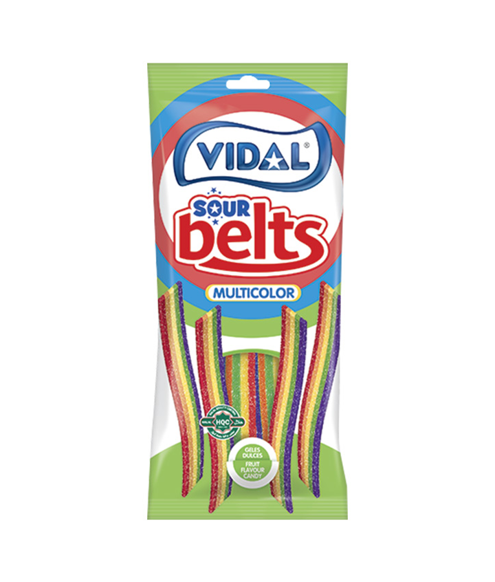 VIDAL # SOUR RAINBOW BELTS 90GR X14