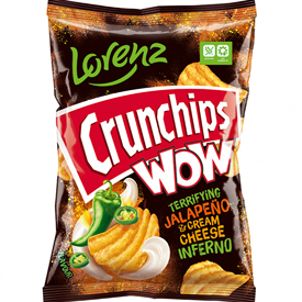 LORENZ CRUNCHIPS WOW JALAPENO CHEESE 110GR X10