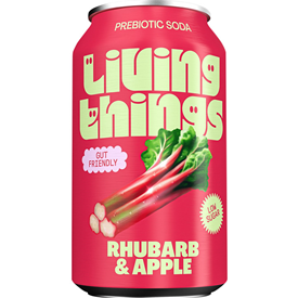 LIVING THINGS RHUBARB & APPLE 330ML X12