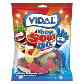 VIDAL # MEGA SOUR MIX 90GR X14